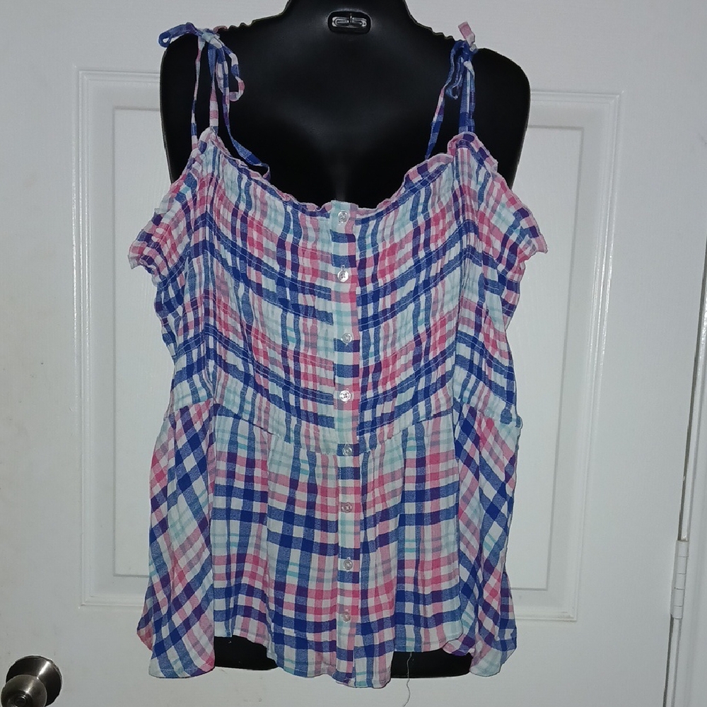 Smocked Bodice Cami - Crinkle Gauze